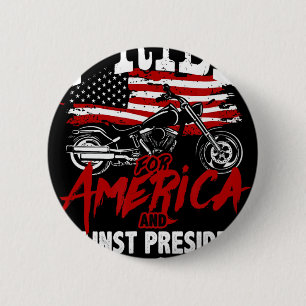 Chapa Redonda De 5 Cm Biker Resist Anti Trump se resiste contra espolone