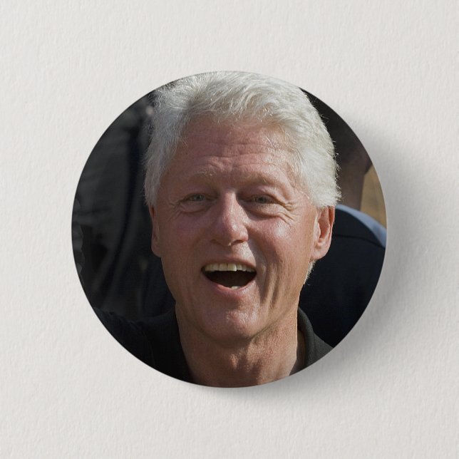 Chapa Redonda De 5 Cm Bill Clinton (Anverso)