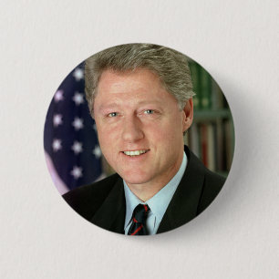 Chapa Redonda De 5 Cm Bill Clinton