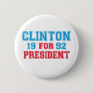 Chapa Redonda De 5 Cm Bill Clinton 1992