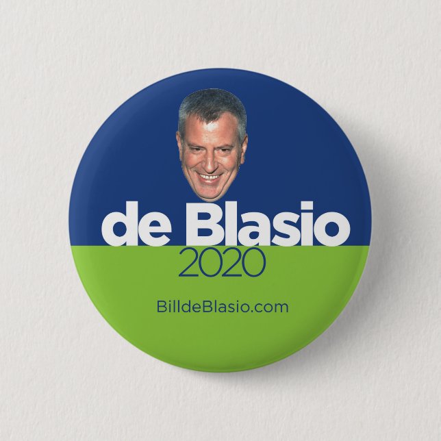 Chapa Redonda De 5 Cm Bill de Blasio para Presidente (Anverso)