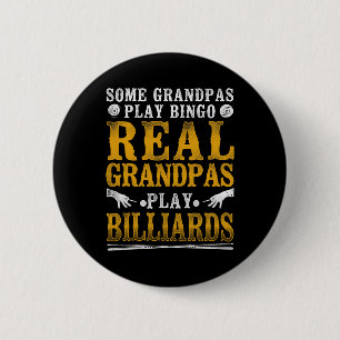 Chapa Redonda De 5 Cm Billiards Pool Player Ball Grandpa Vintage Some Gr
