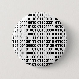 Chapa Redonda De 5 Cm Binario: Amo programar