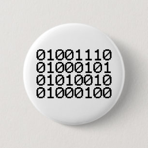 CHAPA REDONDA DE 5 CM BINARY NERD