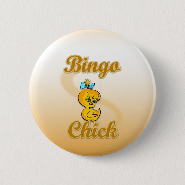 Chapa Redonda De 5 Cm Bingo Chick (Anverso)