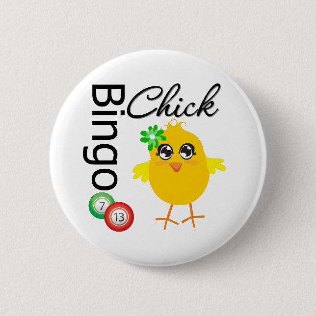 Chapa Redonda De 5 Cm Bingo Chick (Anverso)