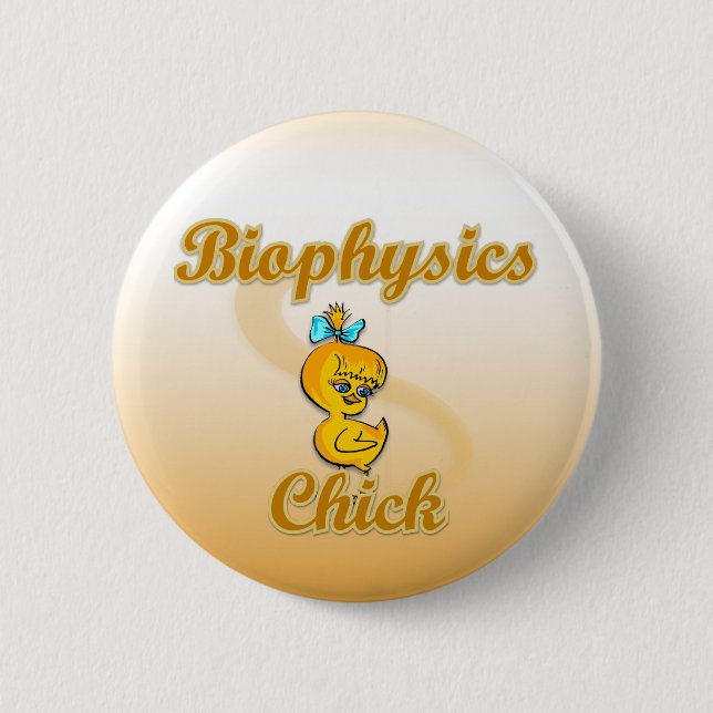 Chapa Redonda De 5 Cm Biofísica Chick (Anverso)