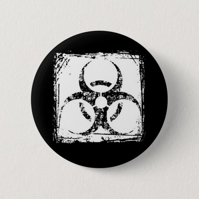 Chapa Redonda De 5 Cm Biohazard (Anverso)