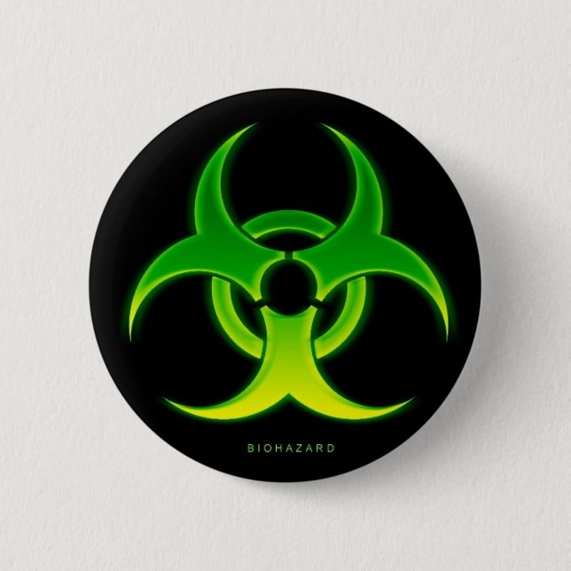 Chapa Redonda De 5 Cm BioHazard (Anverso)