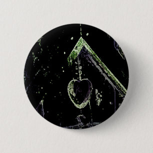 Chapa Redonda De 5 Cm Bird House Digital Art