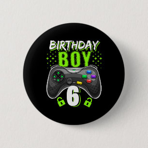 Chapa Redonda De 5 Cm Birday Boy 6 Video Game Controller Gamer 6Bir