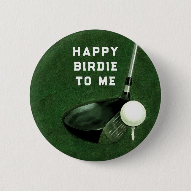 Chapa Redonda De 5 Cm Birdie de Golf (Anverso)