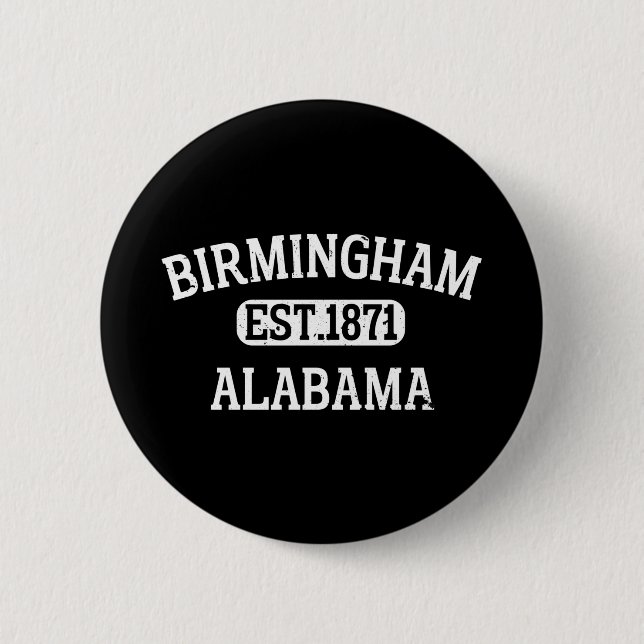 Chapa Redonda De 5 Cm Birmingham Alabama Vintage (Anverso)