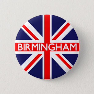 Chapa Redonda De 5 Cm Birmingham: Bandera británica