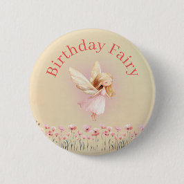 Chapa Redonda De 5 Cm Birthday Fairy