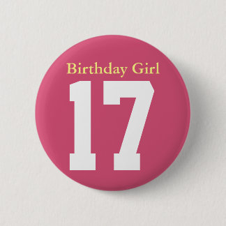 Chapa Redonda De 5 Cm Birthday Girl 17