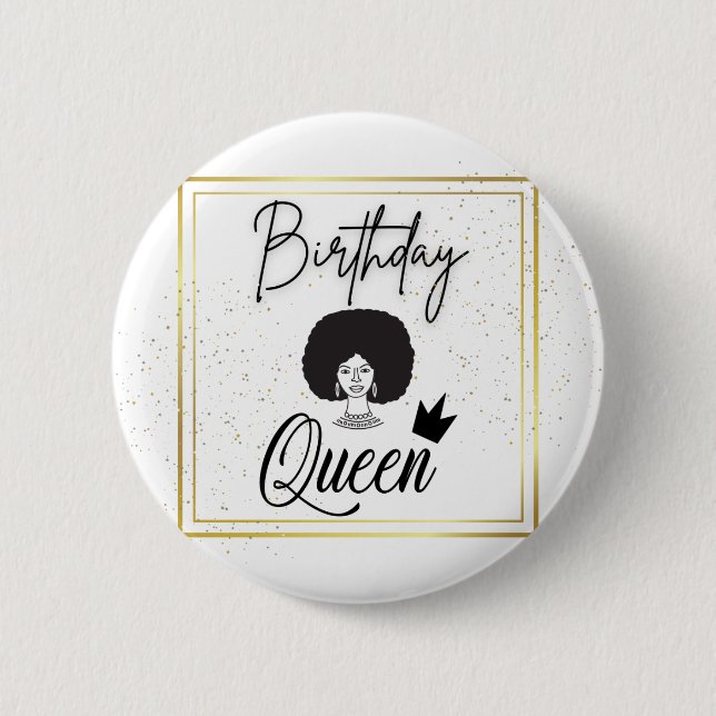 Chapa Redonda De 5 Cm Birthday Pin (Anverso)
