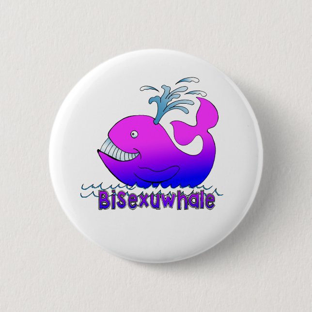 Chapa Redonda De 5 Cm Bisexuwhale (Anverso)