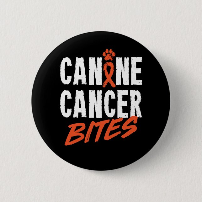 Chapa Redonda De 5 Cm Bites de cáncer canino (Anverso)