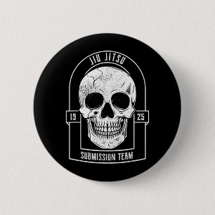 Chapa Redonda De 5 Cm BJJ Cráneo - Jiu Jitsu Brasileño MMA