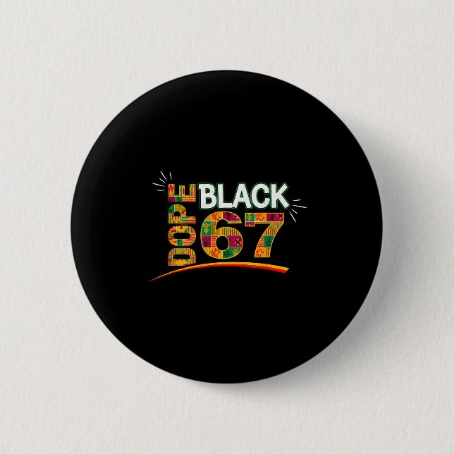 Chapa Redonda De 5 Cm Black 67 Black History Month Six Seven Meme  (Anverso)