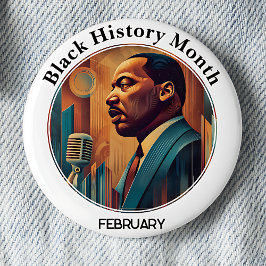 Chapa Redonda De 5 Cm Black History Month I Have a Dream Pinback Button
