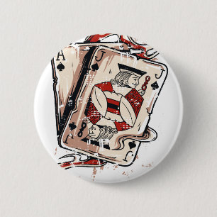 Chapa Redonda De 5 Cm Black Jack 21 tarjetas