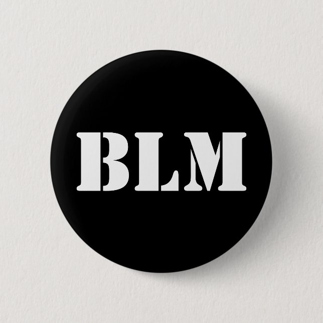 Chapa Redonda De 5 Cm Black Lives Matter BLM Pin (Anverso)