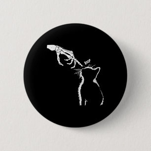 Chapa Redonda De 5 Cm Black Lover Skeleton Hand Boop Funny Halloween 200