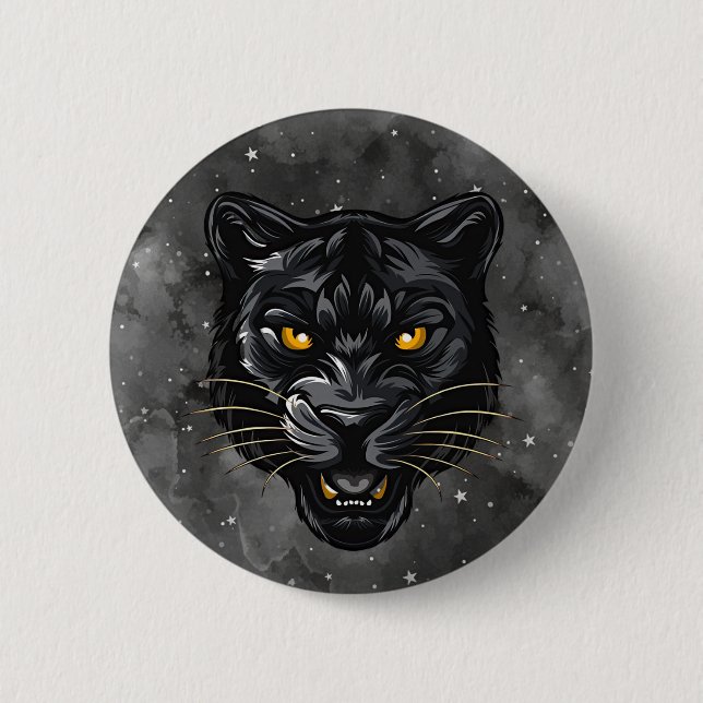 Chapa Redonda De 5 Cm Black Panther (Anverso)