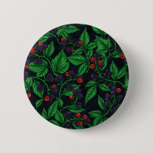 Chapa Redonda De 5 Cm Blackberries sobre gris oscuro