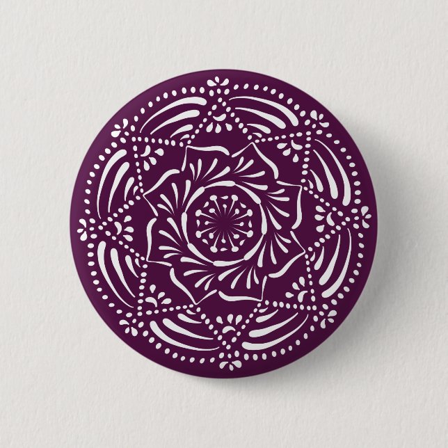 Chapa Redonda De 5 Cm Blackberry Mandala (Anverso)