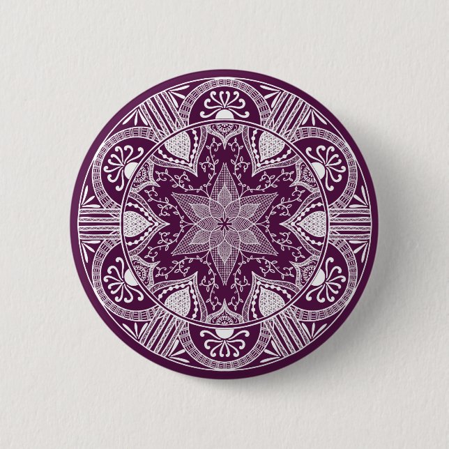 Chapa Redonda De 5 Cm Blackberry Mandala (Anverso)