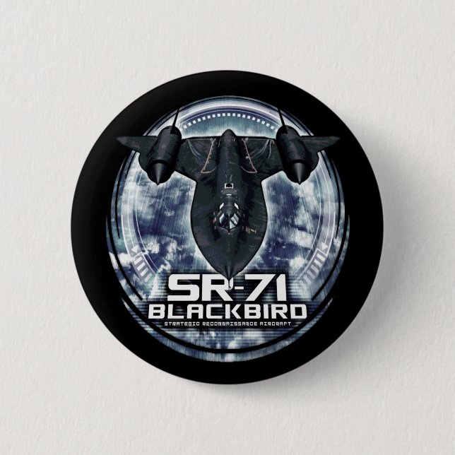 Chapa Redonda De 5 Cm Blackbird SR-71 (Anverso)