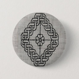 Chapa Redonda De 5 Cm Blackwork embroidery button