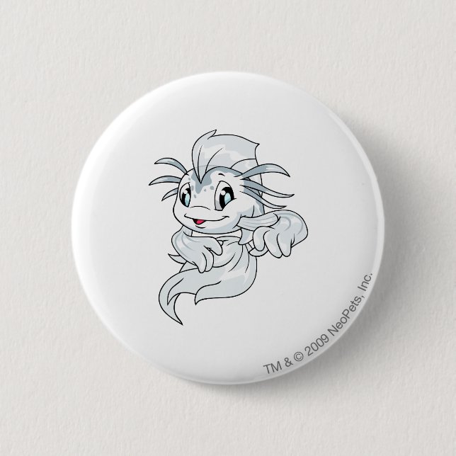 Chapa Redonda De 5 Cm Blanco de Koi (Anverso)