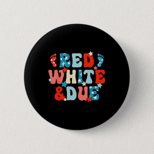 Chapa Redonda De 5 Cm Blanco Rojo Y Invitación De Embarazo Debida 4 De J