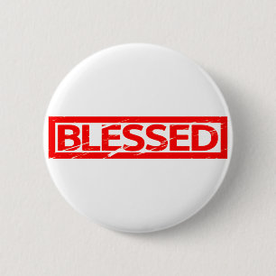 Chapa Redonda De 5 Cm Blessed Stamp
