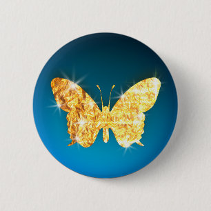 Chapa Redonda De 5 Cm Bling Butterfly