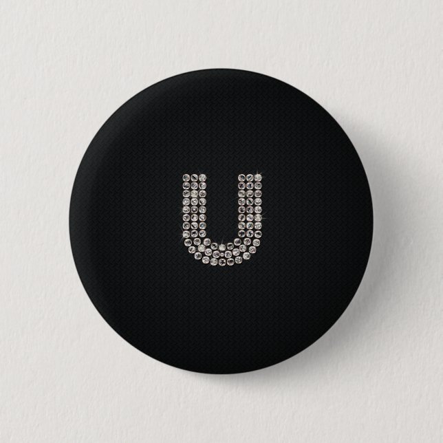Chapa Redonda De 5 Cm bling - U (Anverso)