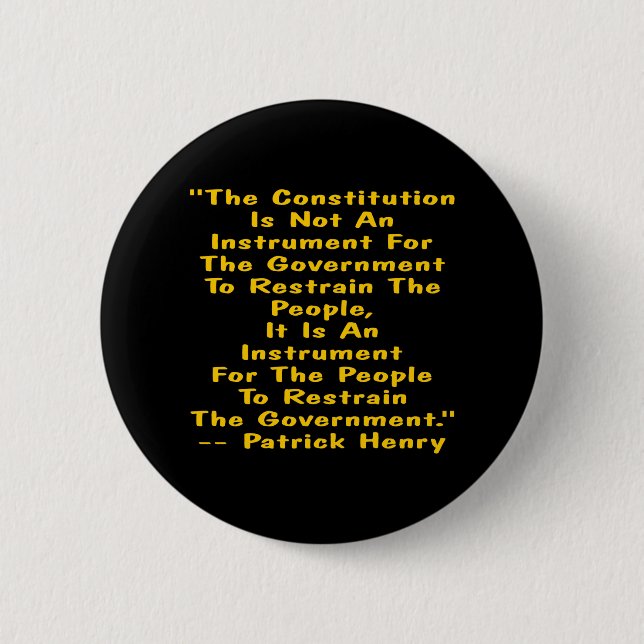 Chapa Redonda De 5 Cm blk_Constitution_Restrain_Government (Anverso)