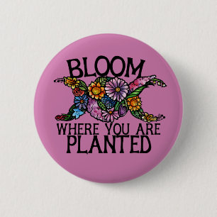 Chapa Redonda De 5 Cm Bloom donde te plantan