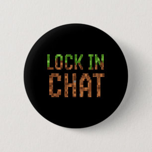 Chapa Redonda De 5 Cm Bloquear en el chat - Pixel Art de videojuego retr