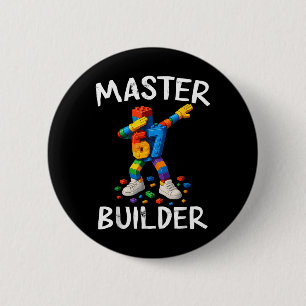 Chapa Redonda De 5 Cm Bloques de construcción del meme del constructor m