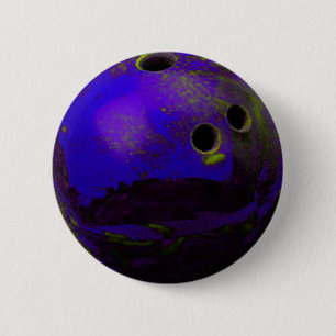 Chapa Redonda De 5 Cm Blue Bowling Ball Personalizar It