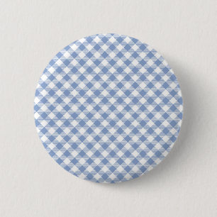 Chapa Redonda De 5 Cm Blue Gingham Classic verificado