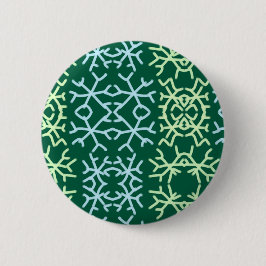 Chapa Redonda De 5 Cm Blue gr Nieve flakes patrón de nieve Navidad