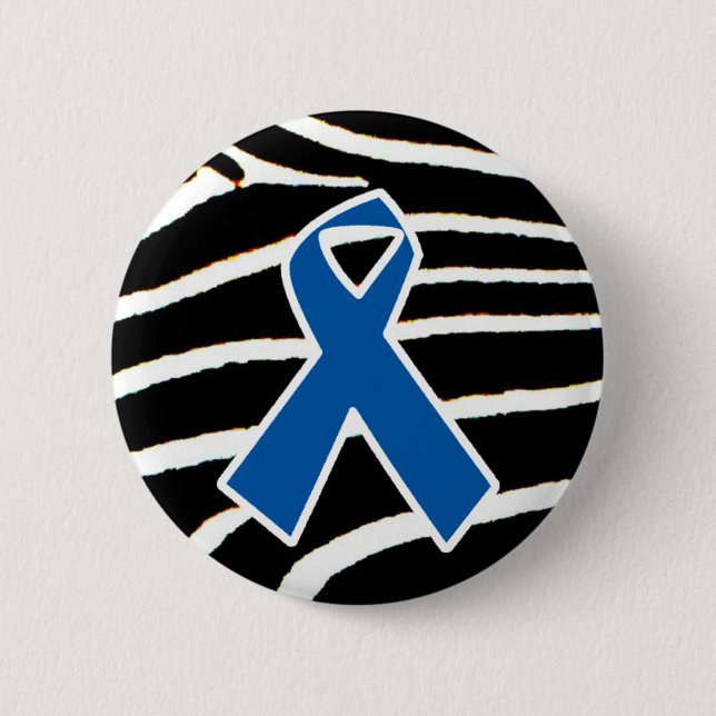 Chapa Redonda De 5 Cm Blue Ribbon (Anverso)