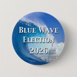 Chapa Redonda De 5 Cm Blue Wave Election 2026
