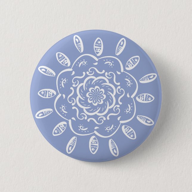 Chapa Redonda De 5 Cm Blueberry Mandala (Anverso)